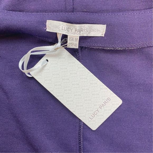 Lucy Paris Deep Purple Studded Bodycon Mini Dress - Size Medium - Picture 5 of 6